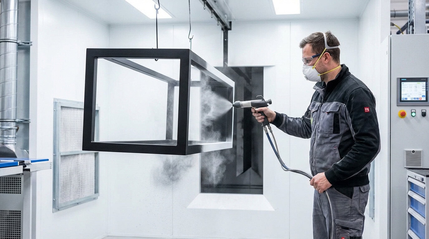 Escalier en métal au design minimaliste rénové par thermolaquage dans un projet résidentiel à Cannes