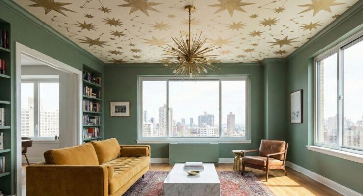 Papier peint plafond : l’audace déco que votre intérieur attend depuis toujours