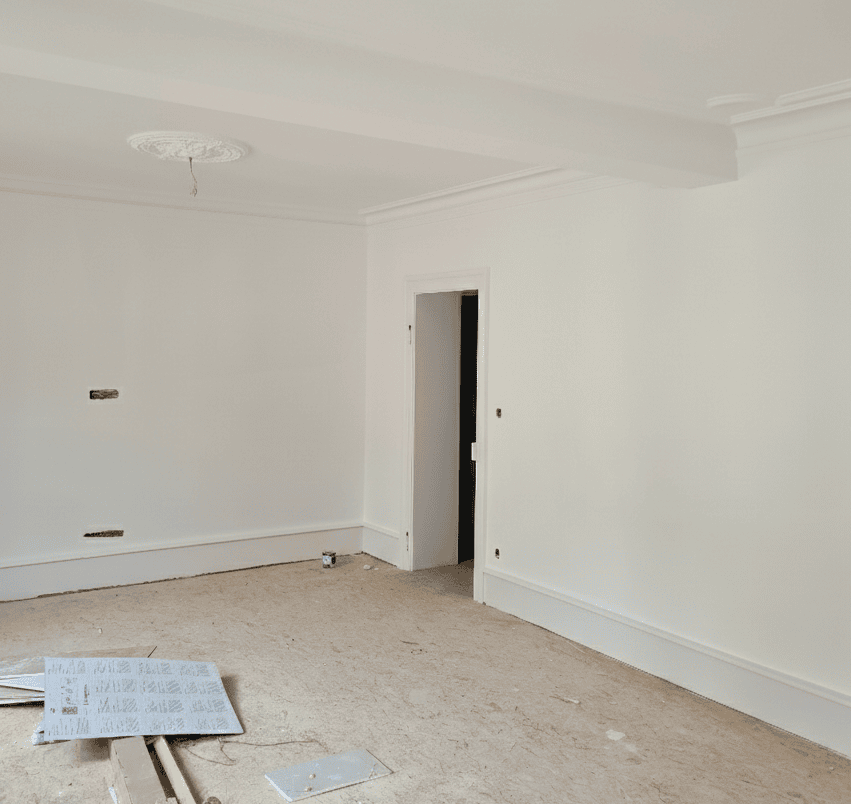 appartement en travaux avec sol en OSB