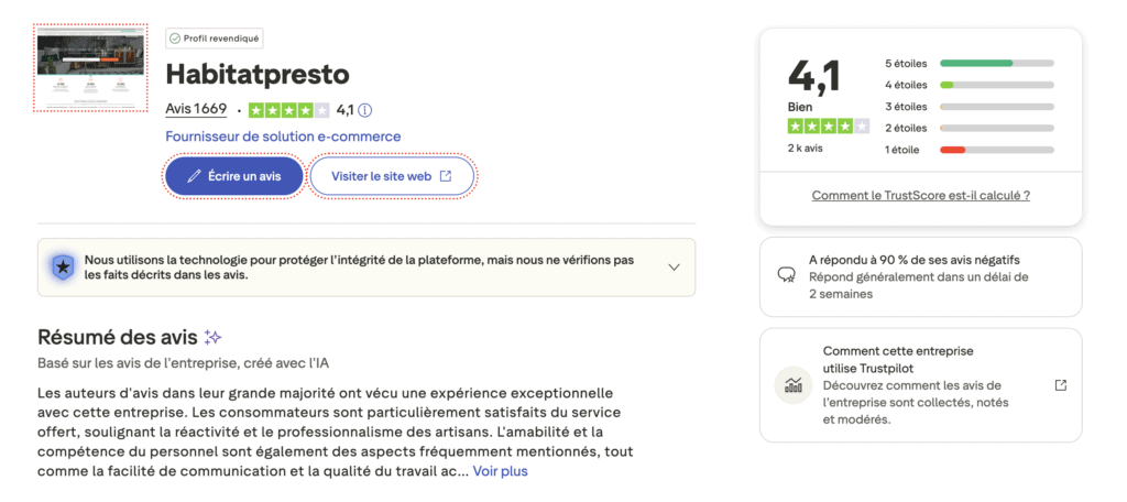 avis habitatpresto trustpilot