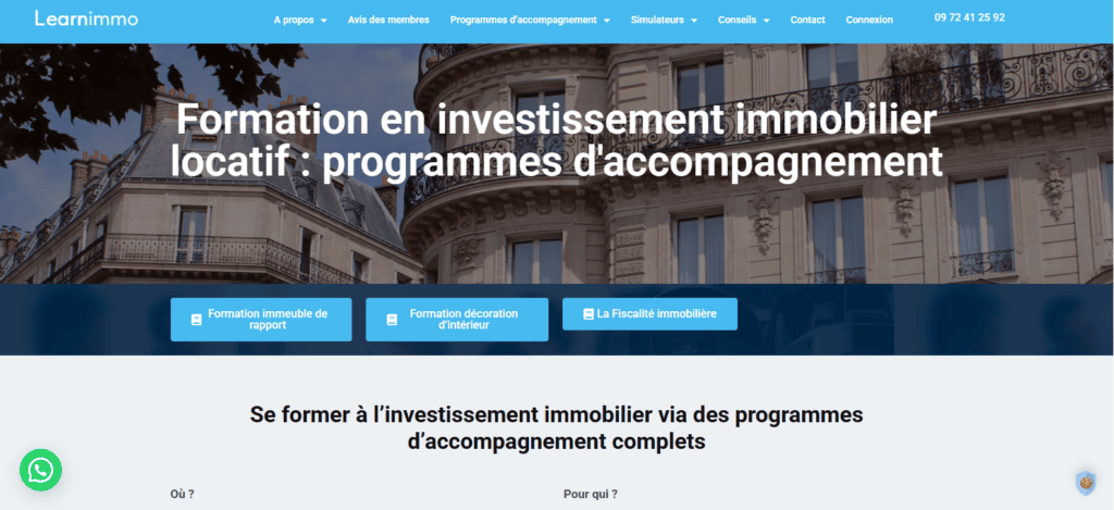 Learn Immo – Formation investissement immobilier locatif