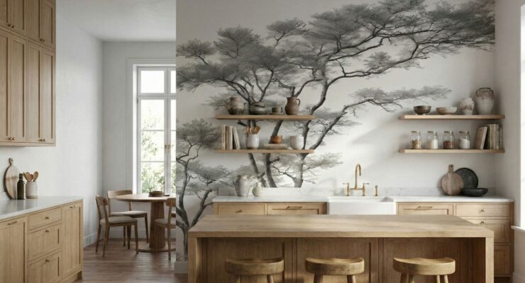 Papier peint cuisine : le guide complet pour oser la tendance sans faux pas