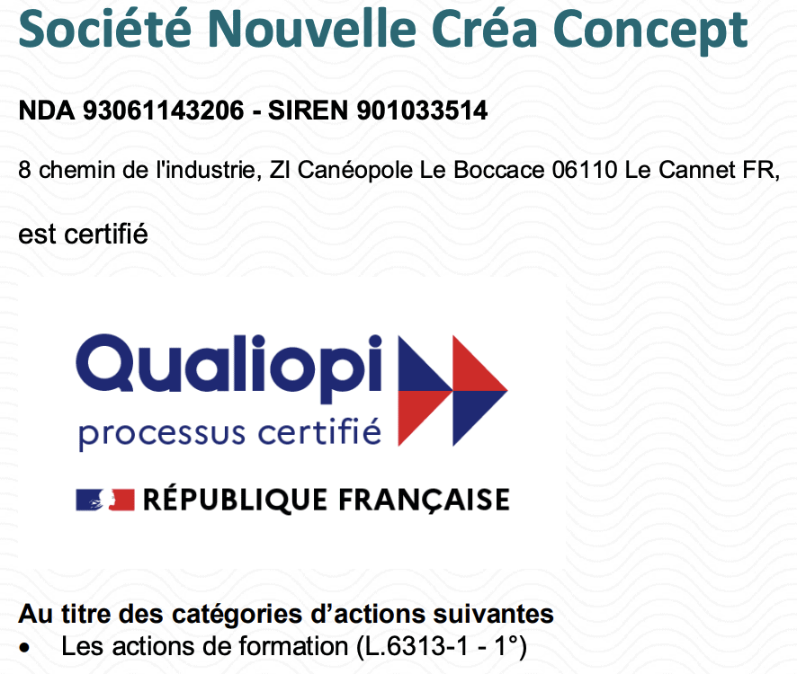 Pensez à choisir un organisme de formation validé Qualiopi pour une prise en charge assurée !
