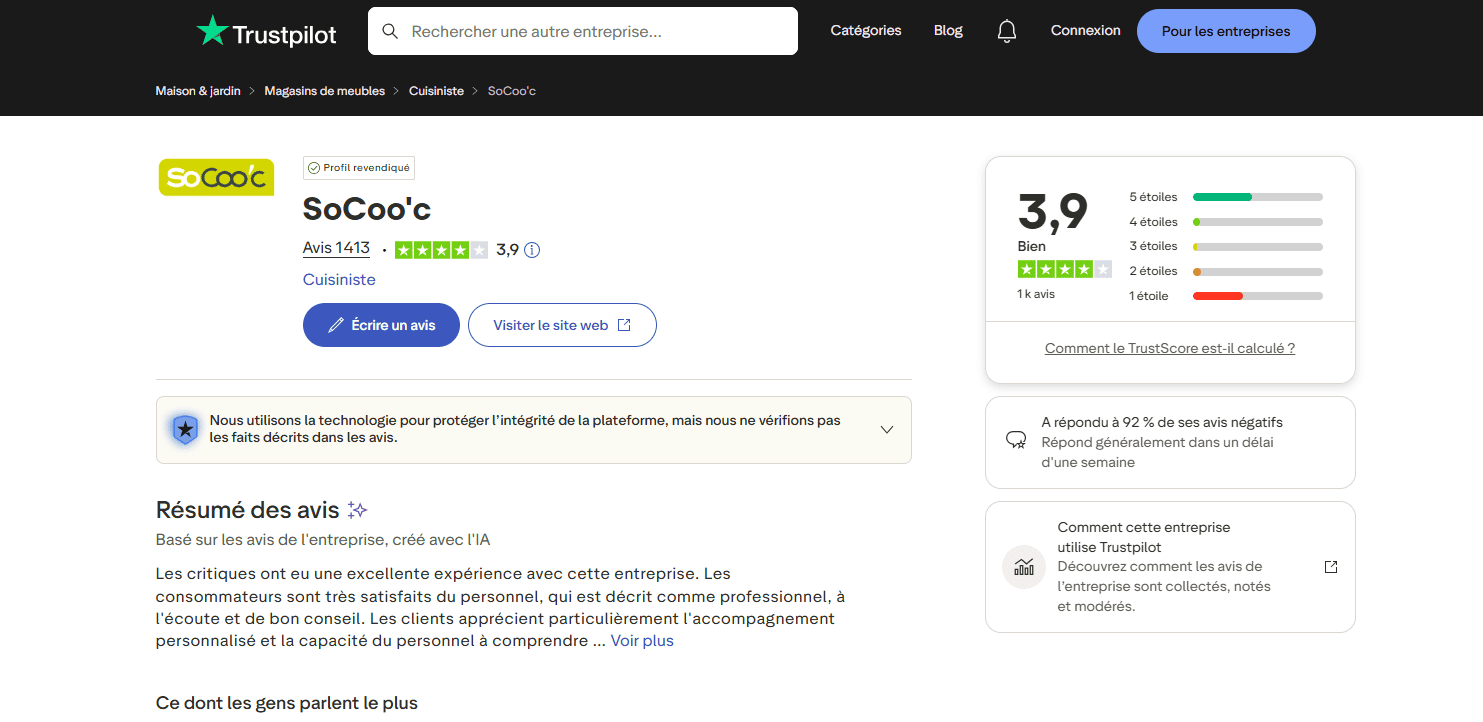 Mon avis sur les cuisines SoCoo'c 