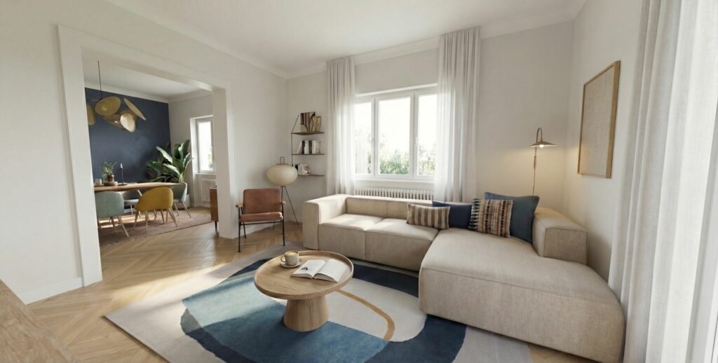 rénovation plan 3D appartement haussmannien