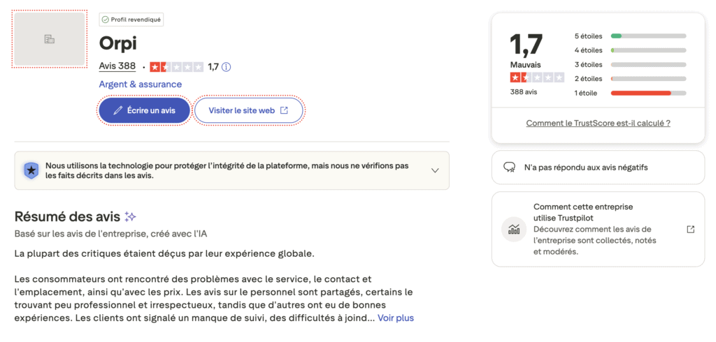 avis orpi invest immo trustpilot