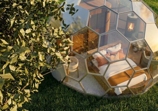 Aménagement intérieur d&rsquo;un dôme géodésique : un refuge en pleine nature