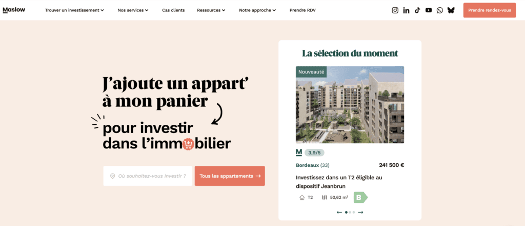 comparatif investissement locatif maslow