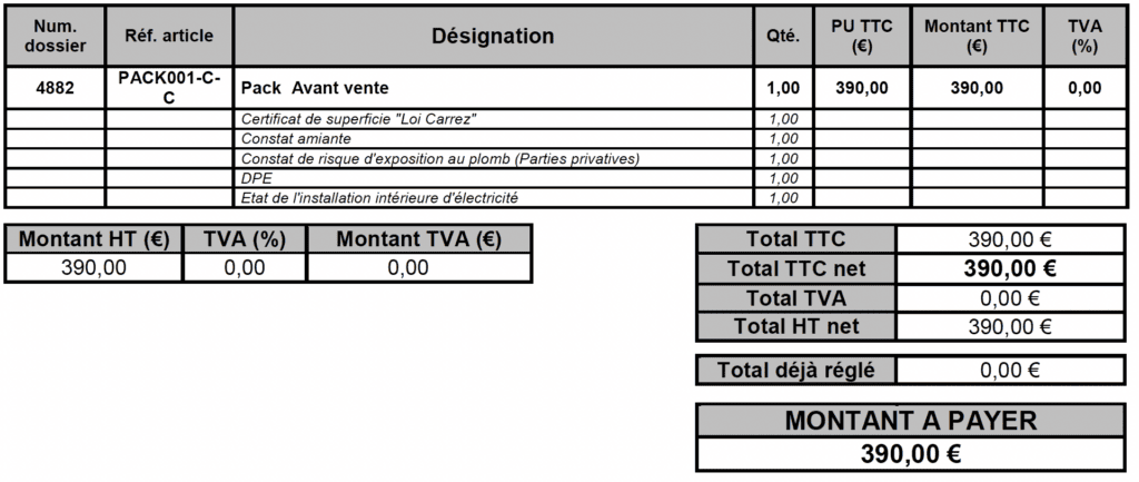 Tarif d'un diagnostiqueur immobilier