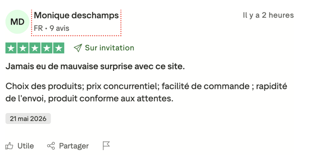 avis vente unique