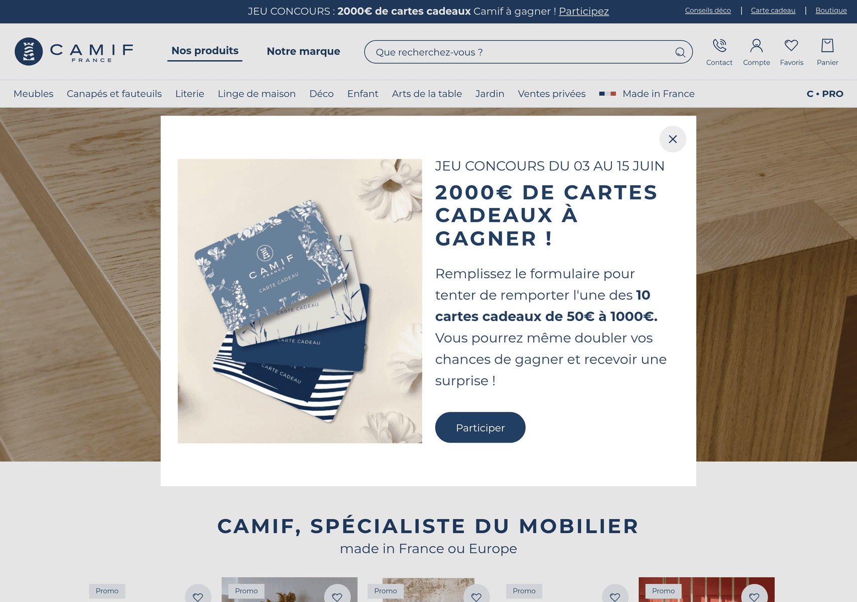 Site officiel de Camif