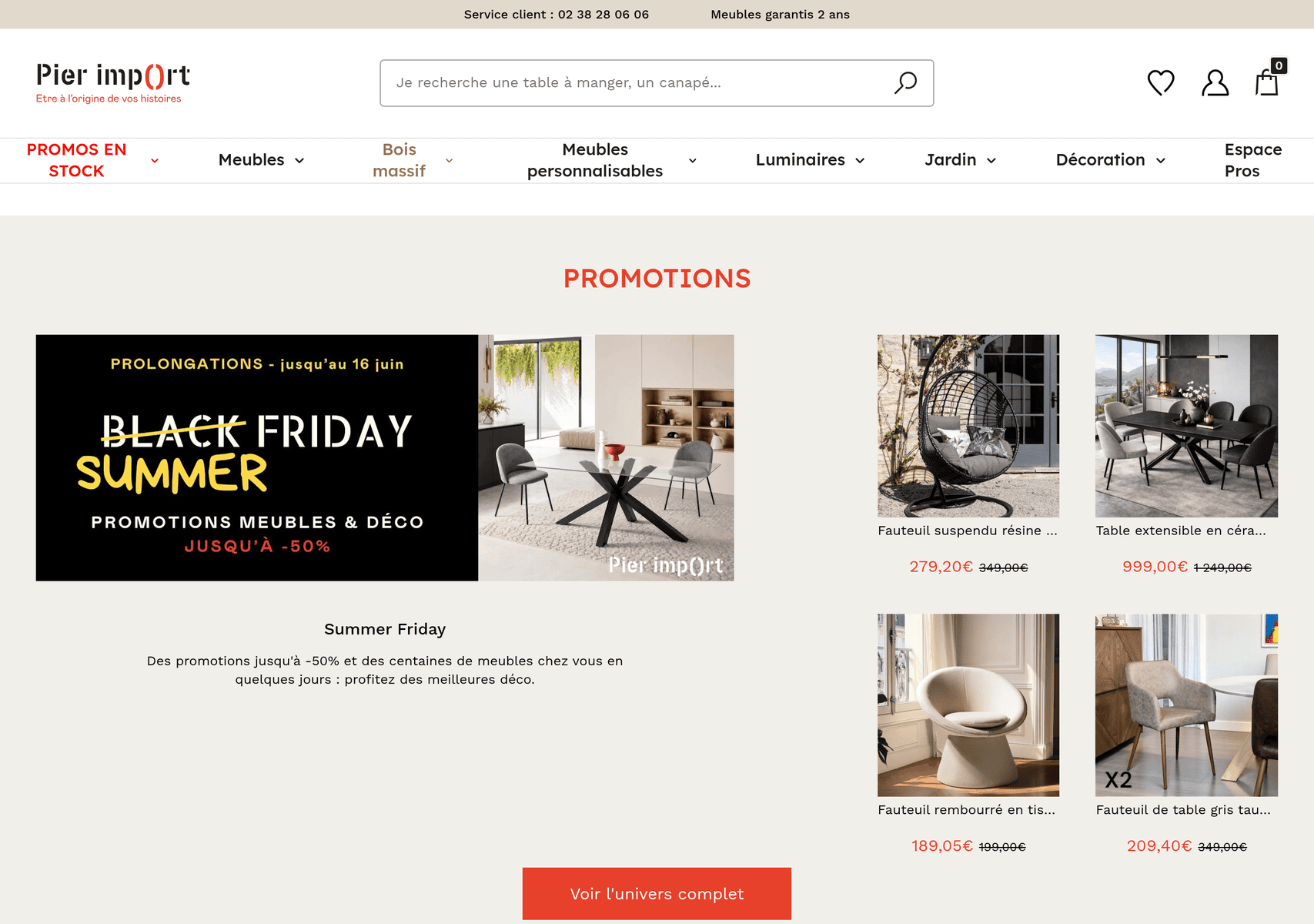 Site officiel de Pier Import