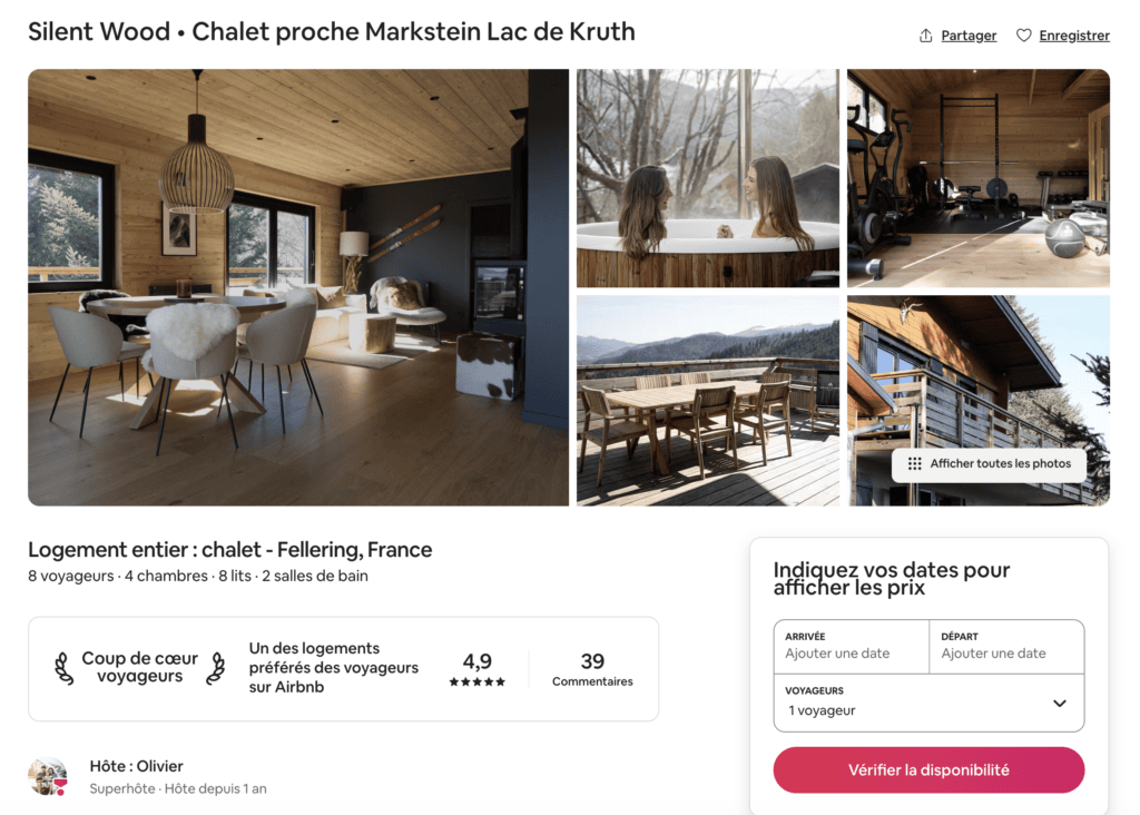 annonce airbnb chalet