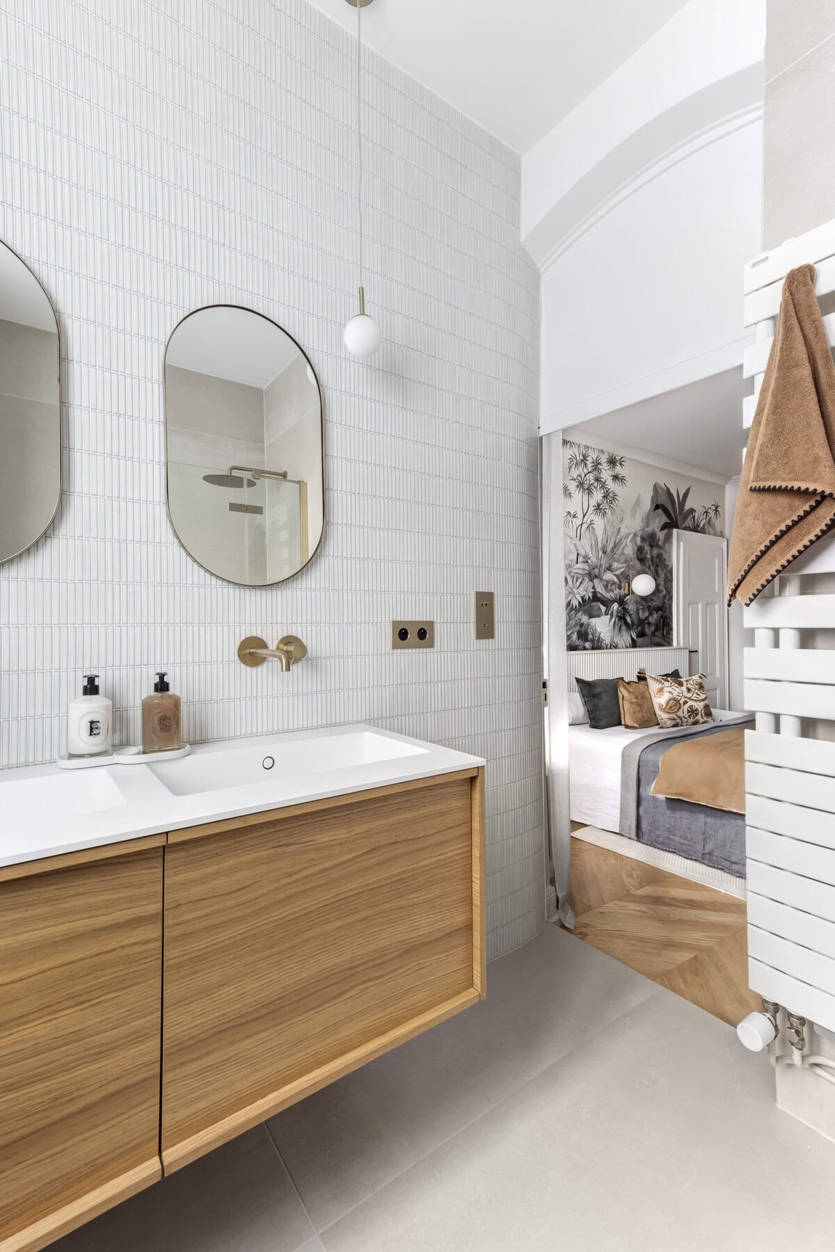 Salle de bain rénovée dans un bien de défiscalisation Loi Malraux à Nîmes