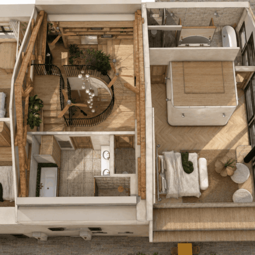 Ferme de 300 m2 rénovée Annecy – Visuels 3D réalistes