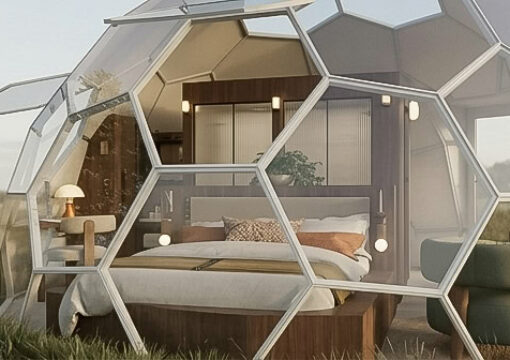 Aménagement intérieur d&rsquo;un dôme géodésique : un refuge en pleine nature
